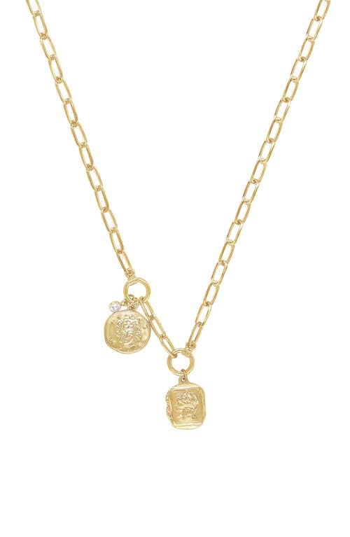 Ettika Ettika Double Medallion Pendant Necklace