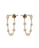 Ettika Ettika Double Piercing Cubic Zirconia & Tiger's Eye Chain Earrings - 4