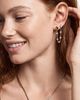 Ettika Ettika Double Piercing Cubic Zirconia & Tiger's Eye Chain Earrings - 5