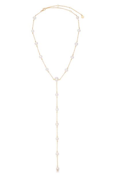 Ettika Ettika Dripping Freshwater Pearl Y-Necklace