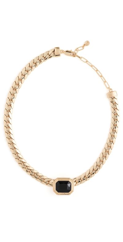 Ettika Ettika Emerald Deco Necklace Black One