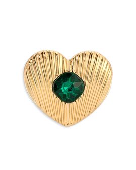 Ettika Ettika Emerald Heart Pin