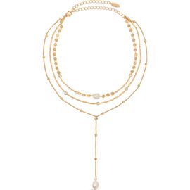 Ettika Ettika Forever Cultured Freshwater Pearl Layered Y-Necklace