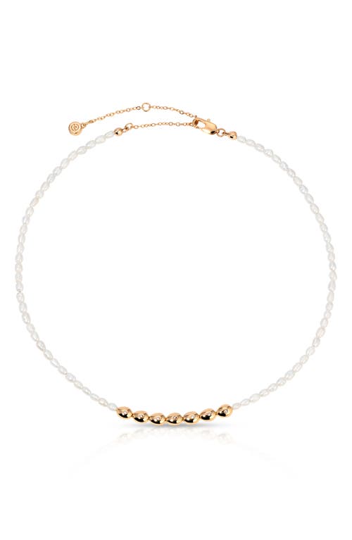 Ettika Ettika Freshwater Pearl & Cubic Zirconia Necklace