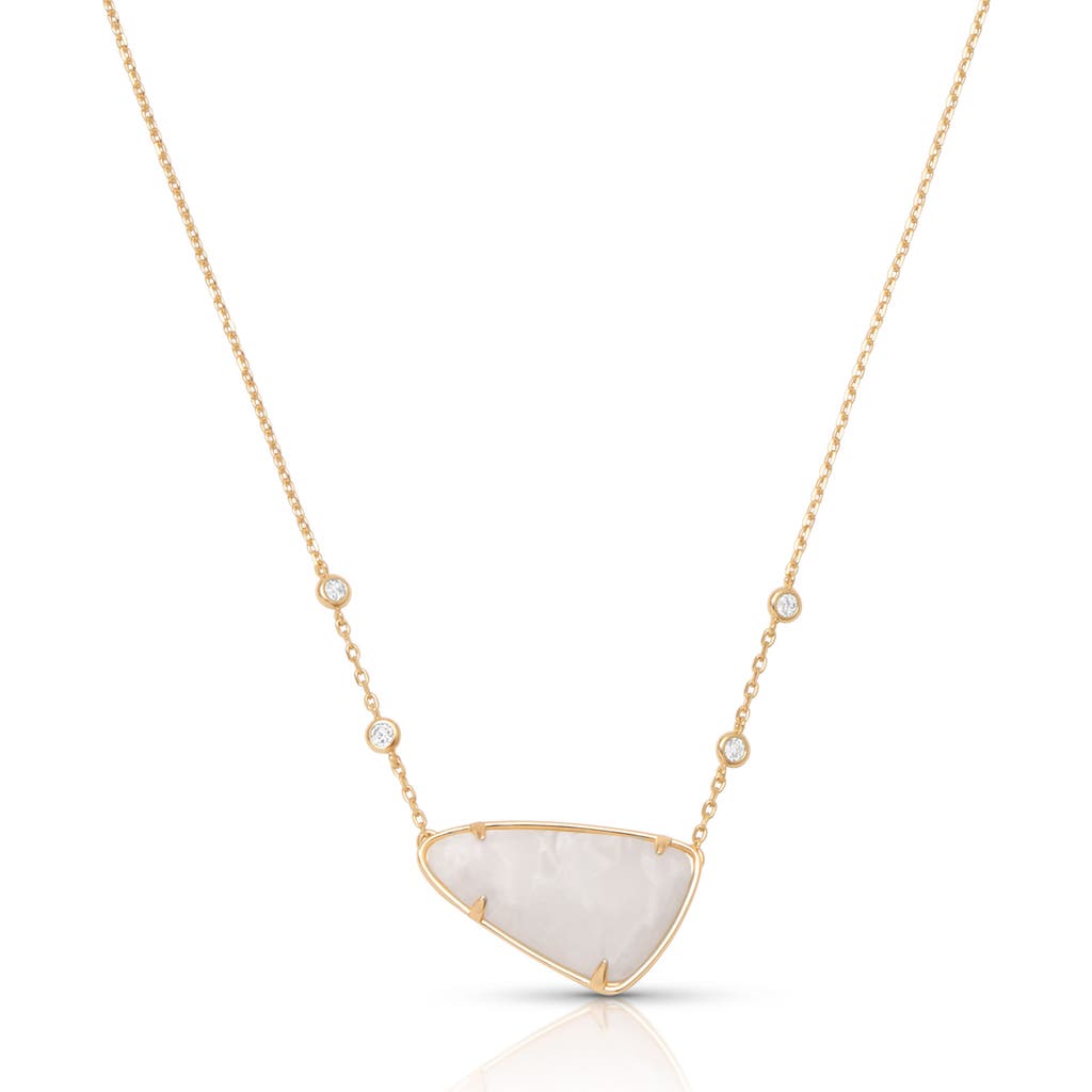 Ettika Ettika Geometric Reconstituted Stone Pendant Necklace