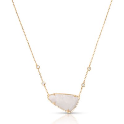 Ettika Ettika Geometric Reconstituted Stone Pendant Necklace