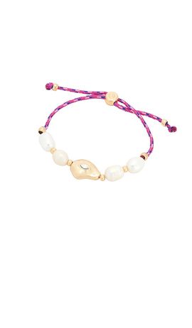 Ettika Ettika Gold And Pearl Cord Bracelet