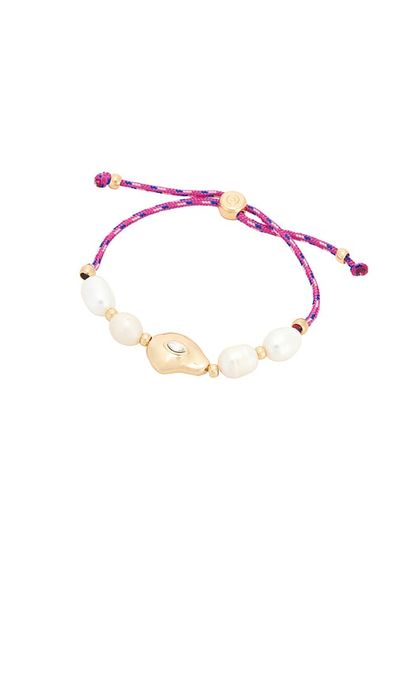 Ettika Ettika Gold And Pearl Cord Bracelet