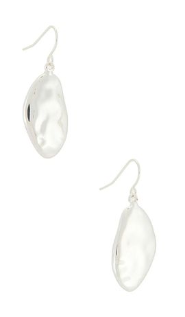 Ettika Ettika Hammered Oval Drop Earrings