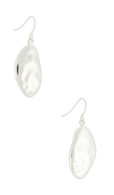 Ettika Ettika Hammered Oval Drop Earrings