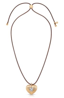 Ettika Ettika Heart Pendant Cord Necklace