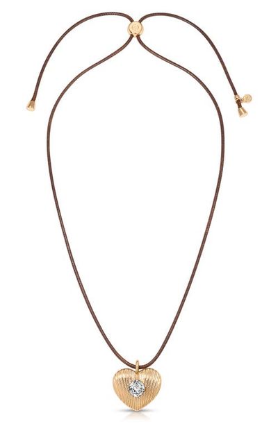Ettika Ettika Heart Pendant Cord Necklace