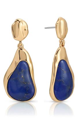 Ettika Ettika Hidden Gem Lapis Lazuli Drop Earrings 