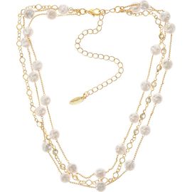 Ettika Ettika Imitation Pearl & Cubic Zirconia Layered Necklace