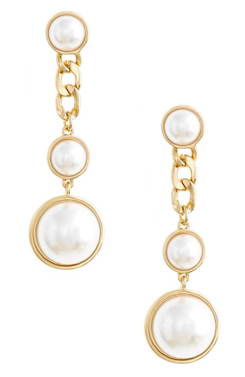 Ettika Ettika Imitation Pearl Drop Earrings