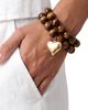 Ettika Ettika Luck and Love Heart Charm Tiger's Eye Beaded Stretch Bracelets, Set of 2 - 2