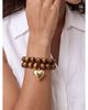 Ettika Ettika Luck and Love Heart Charm Tiger's Eye Beaded Stretch Bracelets, Set of 2 - 4