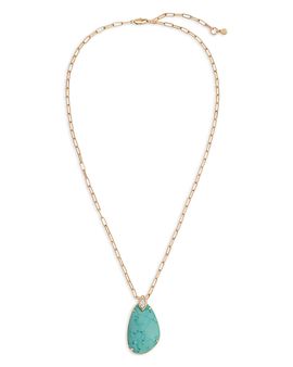 Ettika Ettika Majestic Cubic Zirconia & Stone Pendant Necklace, 30