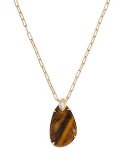Ettika Ettika Majestic Stone Cubic Zirconia & Tiger's Eye Pendant Necklace, 30
