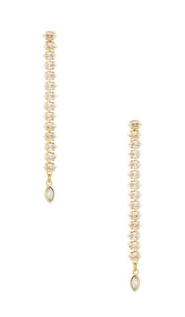 Ettika Ettika Marquise Edge Linear Earrings