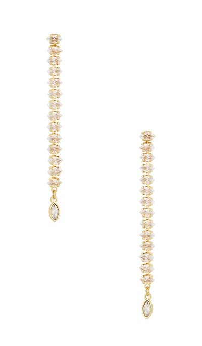 Ettika Ettika Marquise Edge Linear Earrings
