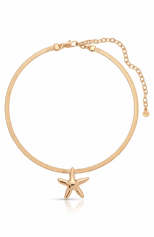 Ettika Ettika Mermaid Cove Smooth Starfish Pendant Necklace