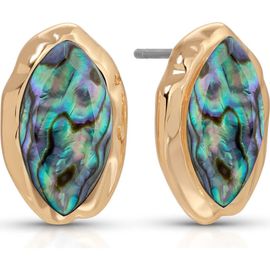 Ettika Ettika Mini Abalone Luxe Stud Earrings 