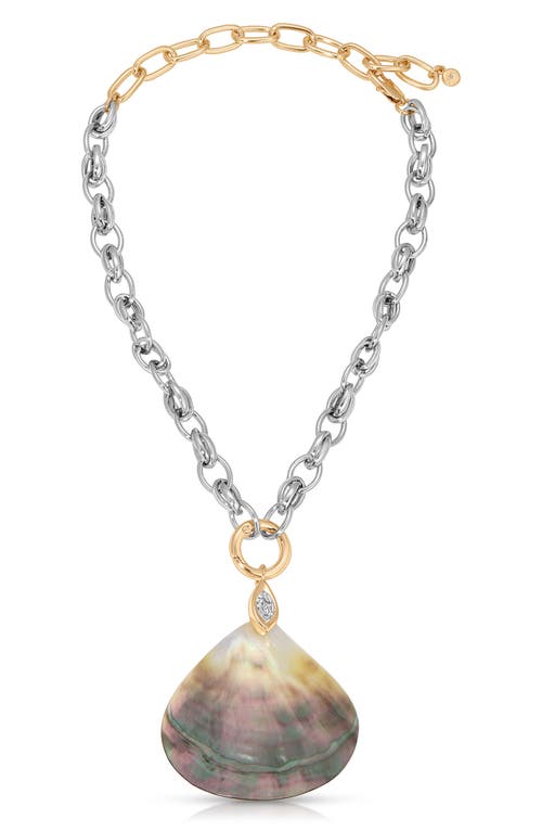 Ettika Ettika Mixed Metal Shell Statement Necklace 