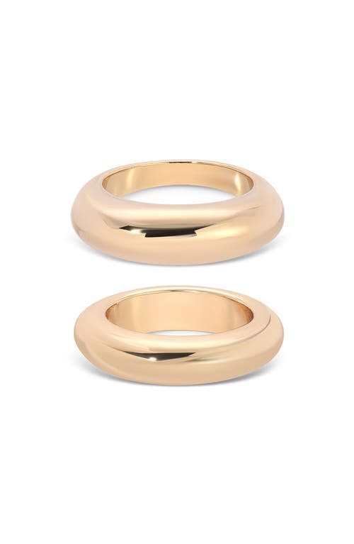Ettika Ettika Modern Dome Set of 2 Rings