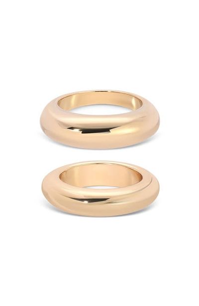 Ettika Ettika Modern Dome Set of 2 Rings
