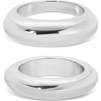 Ettika Ettika Modern Dome Set of Two Rings