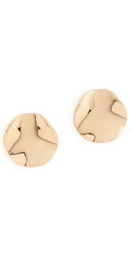 Ettika Ettika Molten Disc Stud Earrings Gold One