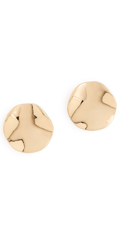 Ettika Ettika Molten Disc Stud Earrings Gold One