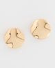 Ettika Ettika Molten Disc Stud Earrings Gold One - 2