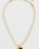 Ettika Ettika Molten Pendant Rope Necklace Smokey Quartz And Cream One - 2