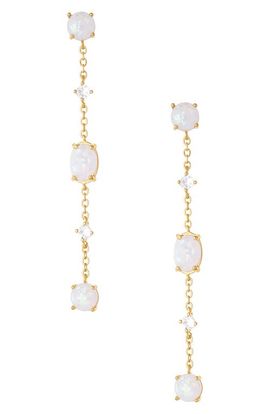 Ettika Ettika Opal & Cubic Zirconia Linear Earrings