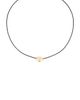 Ettika Ettika Polished Pebble Black Leather Pendant Necklace - 1