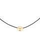 Ettika Ettika Polished Pebble Black Leather Pendant Necklace - 2