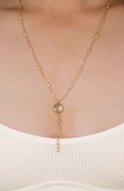 Ettika Ettika Polished Pebble Cubic Zirconia Station Y-Necklace