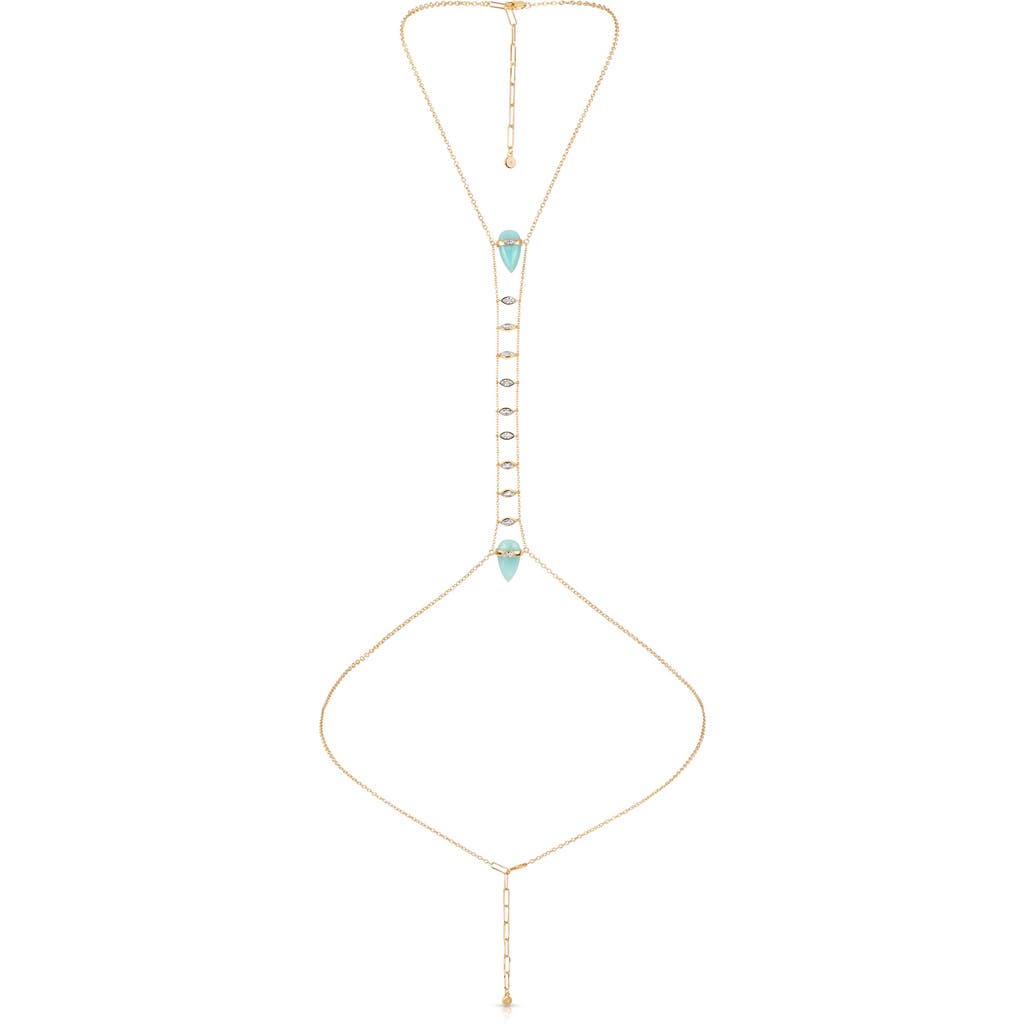 Ettika Ettika Reconstituted Turquoise Solstice Body Chain 