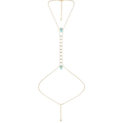 Ettika Ettika Reconstituted Turquoise Solstice Body Chain 