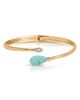 Ettika Ettika Reconstituted Turquoise Solstice Hinged Cuff Bracelet  - 1