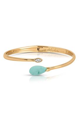Ettika Ettika Reconstituted Turquoise Solstice Hinged Cuff Bracelet 