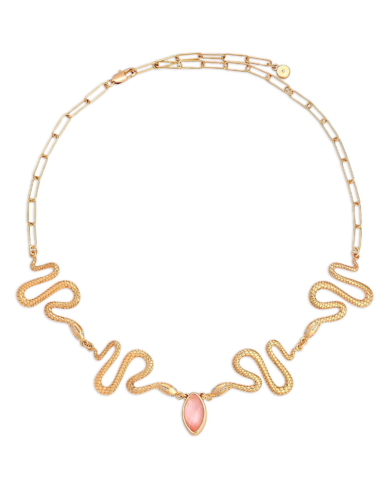 Ettika Ettika Serpentina Abalone Snake Choker Necklace, 12.25-16.25