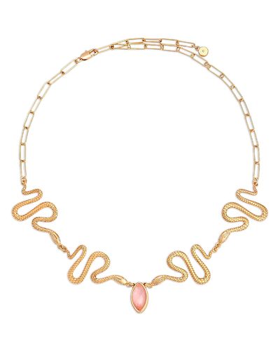 Ettika Ettika Serpentina Abalone Snake Choker Necklace, 12.25-16.25