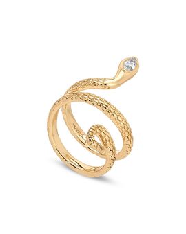 Ettika Ettika Serpentina Cubic Zirconia Snake Ring