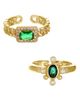 Ettika Ettika Set of 2 Cubic Zirconia Adjustable Rings - 1