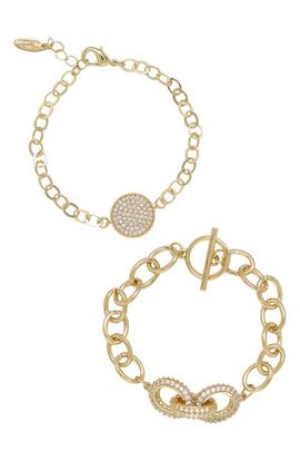 Ettika Ettika Set of 2 Pavé Bracelets