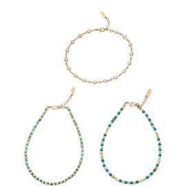 Ettika Ettika Set of 3 Anklets