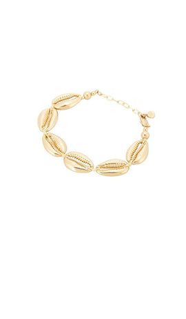 Ettika Ettika Seven Seas Shell 18k Gold Pated Shell Bracelet